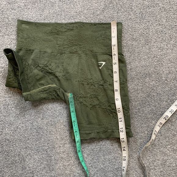 Gymshark Shorts Womens XS Extra Small Avocado Adapt Textured Ribbed Compression - Picture 6 of 8
